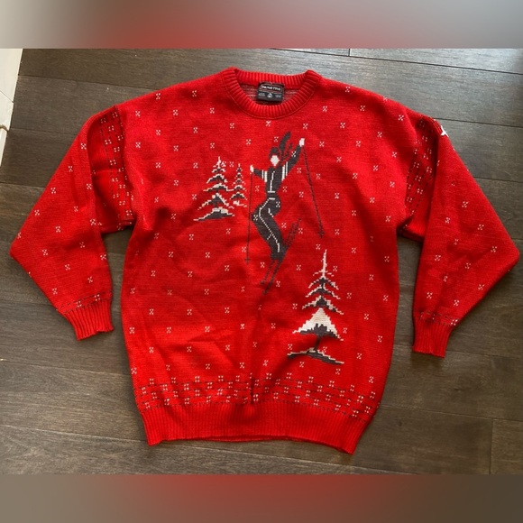 Vintage 80’s DEMETRE 100% virgin‎ wool ski sweater size medium - Picture 1 of 4